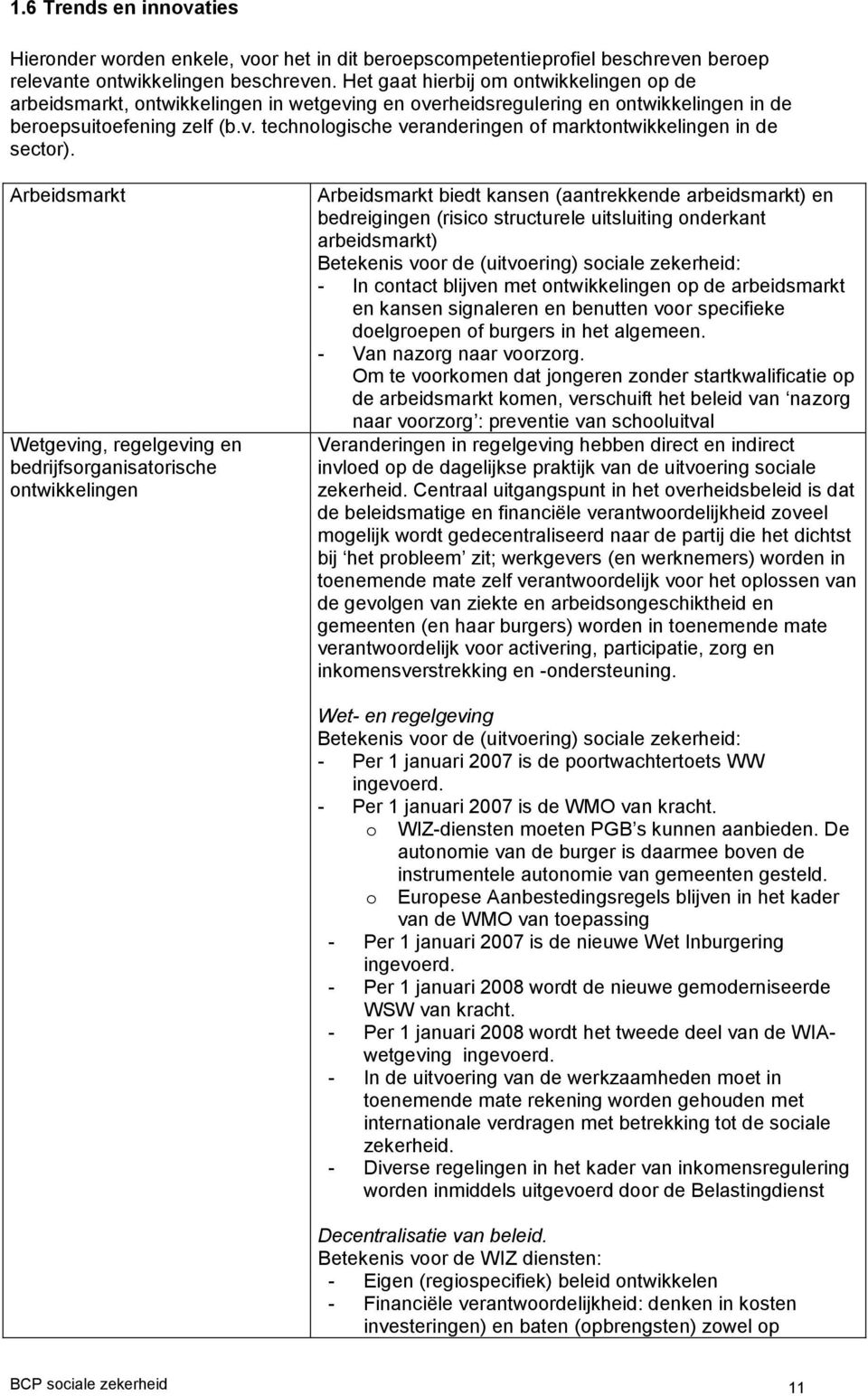 Arbeidsmarkt Wetgeving, regelgeving en bedrijfsorganisatorische ontwikkelingen Arbeidsmarkt biedt kansen (aantrekkende arbeidsmarkt) en bedreigingen (risico structurele uitsluiting onderkant