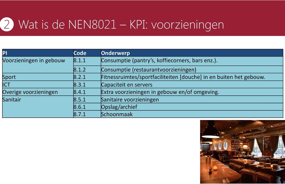 ICT 8.3.1 Capaciteit en servers Overige voorzieningen 8.4.1 Extra voorzieningen in gebouw en/of omgeving.