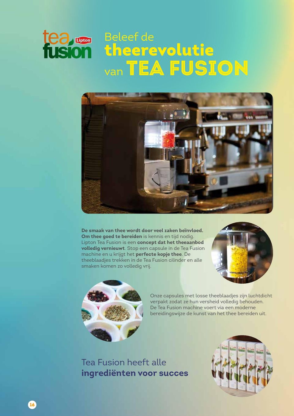 De theeblaadjes trekken in de Tea Fusion cilinder en alle smaken komen zo volledig vrij.