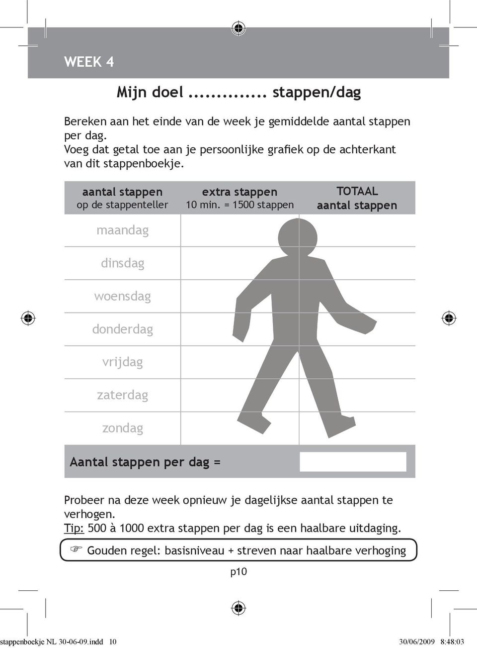 Voeg dat getal toe aan je persoonlijke grafiek op de achterkant van dit