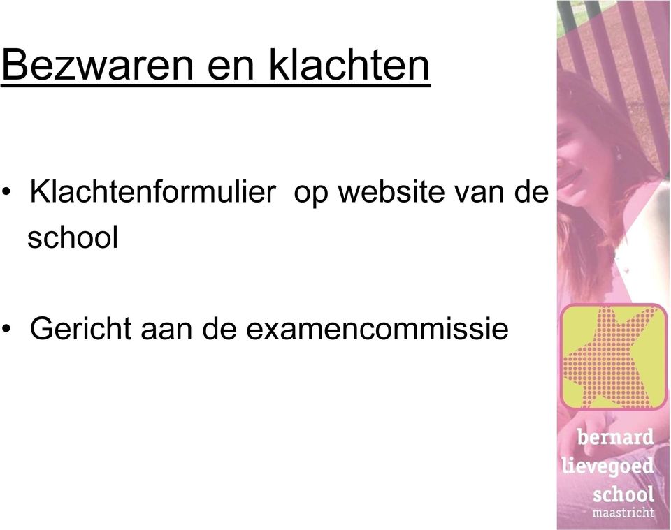 website van de school