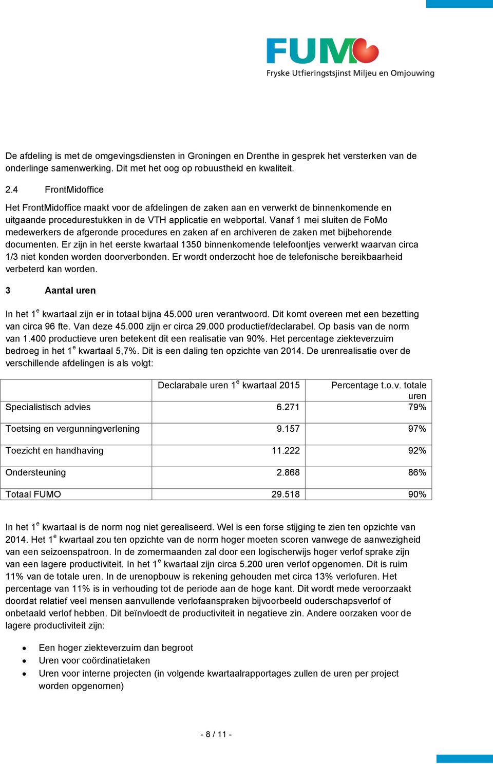 Vanaf 1 mei sluiten de FoMo medewerkers de afgeronde procedures en zaken af en archiveren de zaken met bijbehorende documenten.