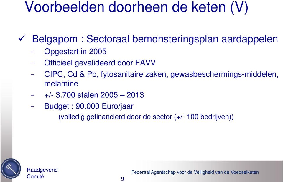 fytosanitaire zaken, gewasbeschermings-middelen, melamine - +/- 3.