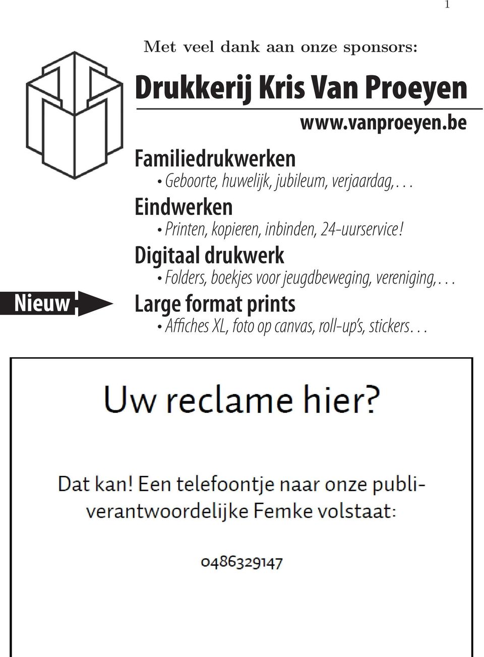 be Familiedrukwerken Eindwerken Digitaal drukwerk