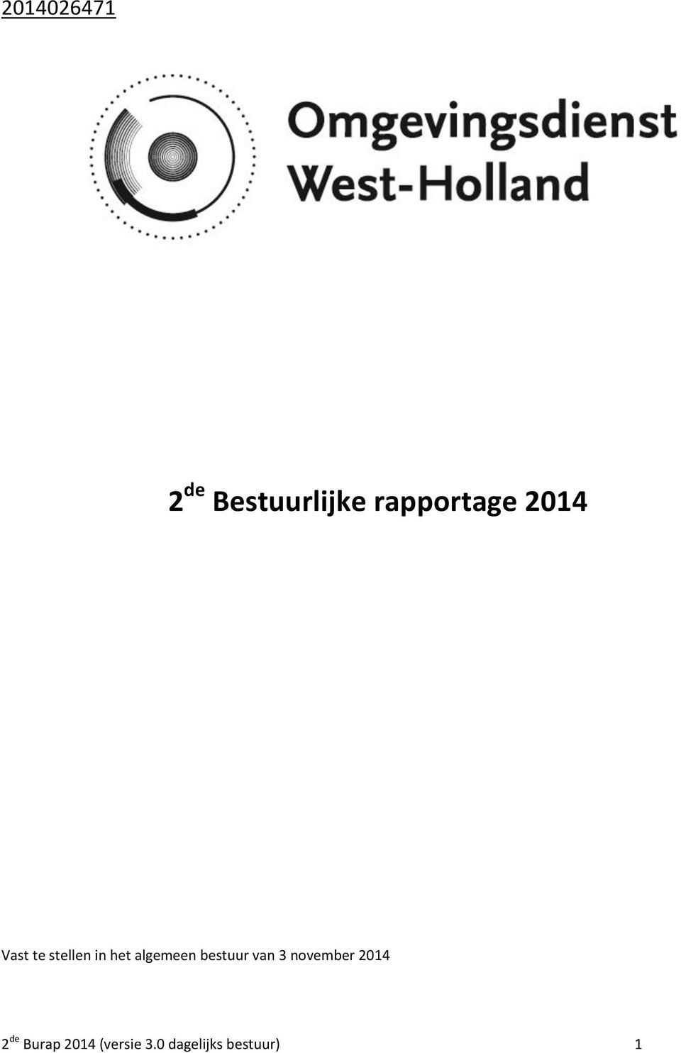 algemeen bestuur van 3 november 2014 2