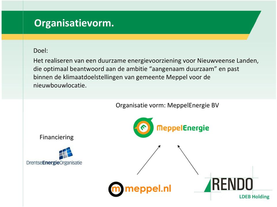 Landen, die optimaal beantwoord aan de ambitie aangenaam duurzaam en past