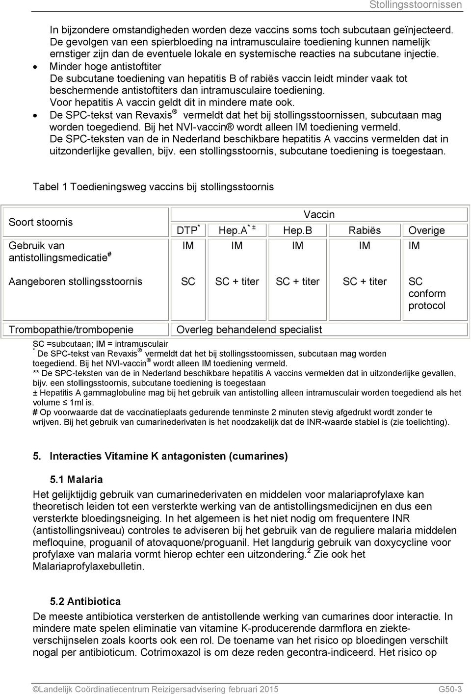 Minder hoge antistoftiter De subcutane toediening van hepatitis B of rabiës vaccin leidt minder vaak tot beschermende antistoftiters dan intramusculaire toediening.