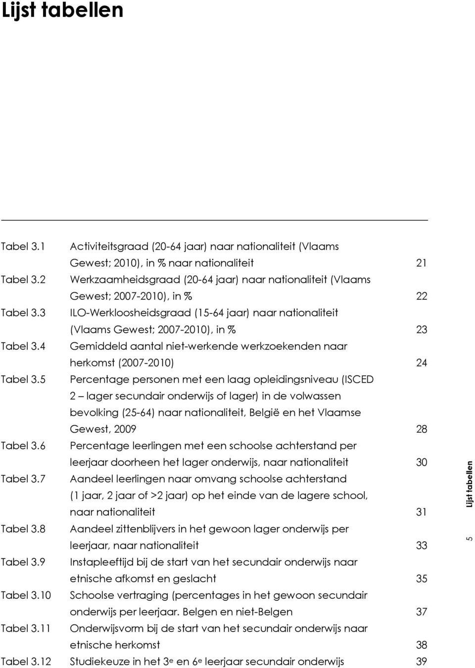 4 Gemiddeld aantal niet-werkende werkzoekenden naar herkomst (2007-2010) 24 Tabel 3.