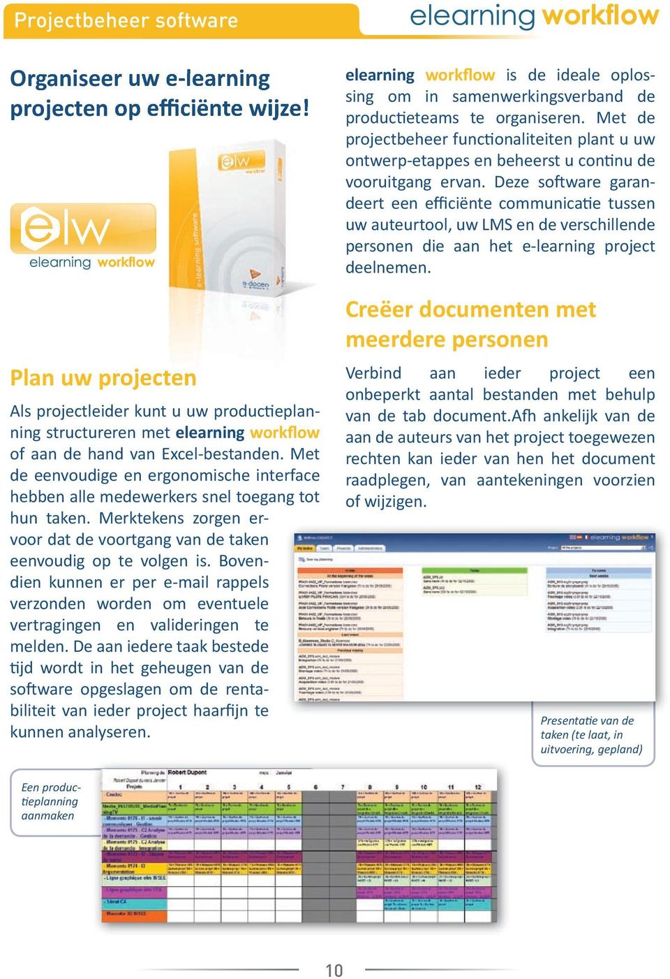 Met de eenvoudige en ergonomische interface hebben alle medewerkers snel toegang tot hun taken. Merktekens zorgen ervoor dat de voortgang van de taken eenvoudig op te volgen is.