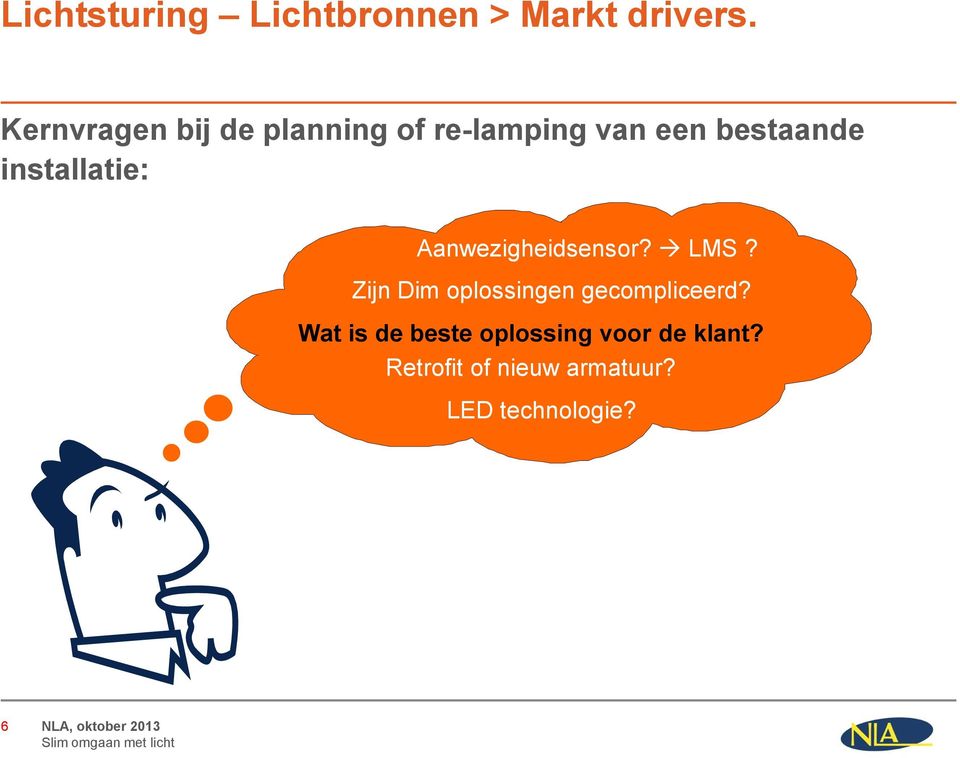 installatie: Aanwezigheidsensor? LMS?