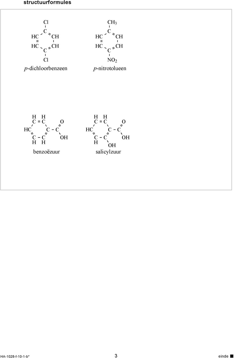 p-nitrotolueen H H O H OH H H benzoezuur H