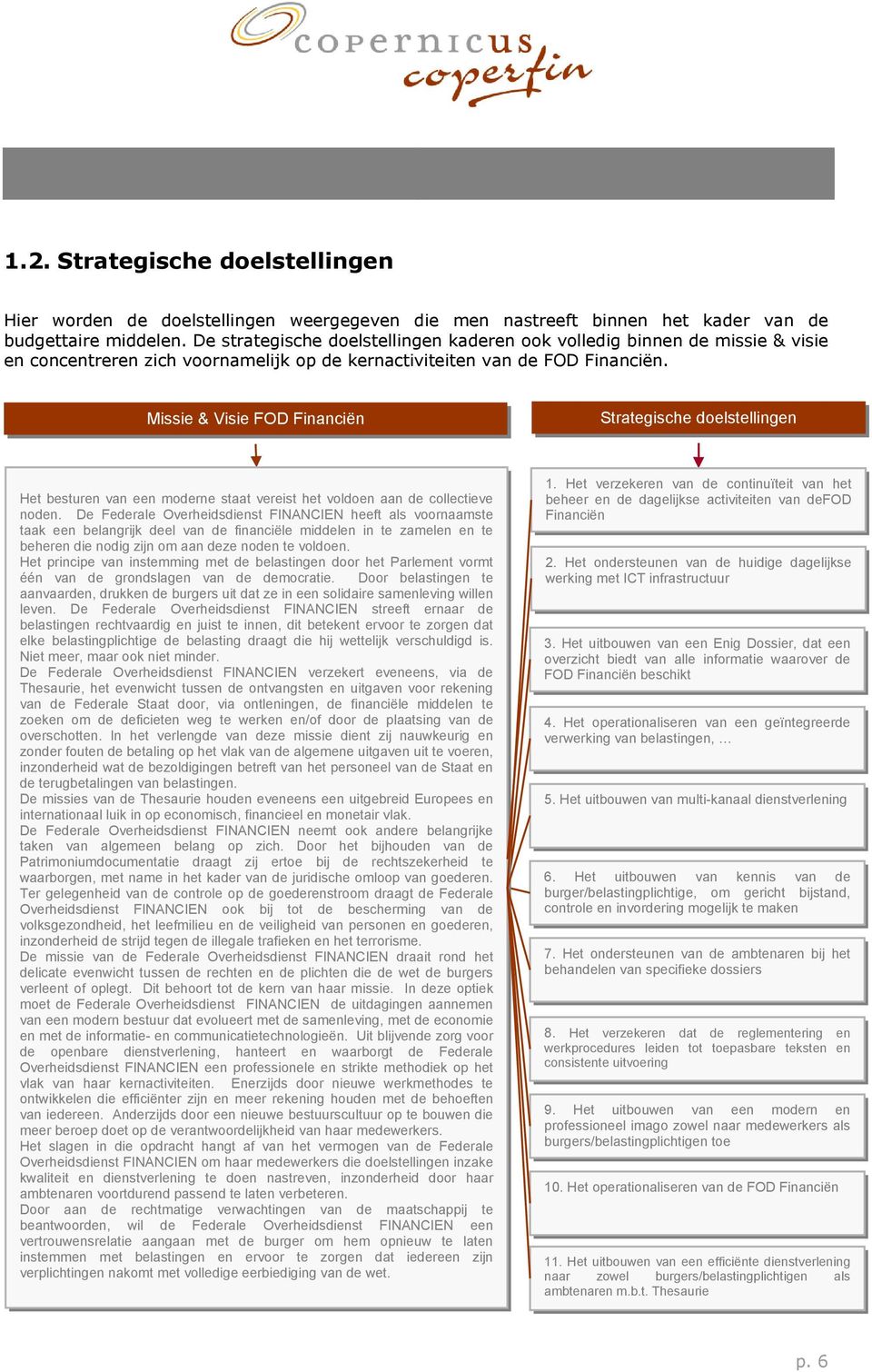 Missie & Visie FOD Financiën Strategische doelstellingen Het besturen van een moderne staat vereist het voldoen aan de collectieve noden.