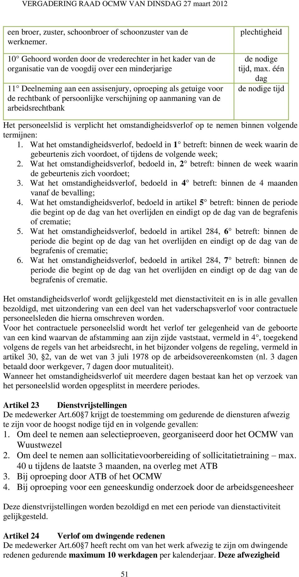 verschijning op aanmaning van de arbeidsrechtbank plechtigheid de nodige tijd, max.