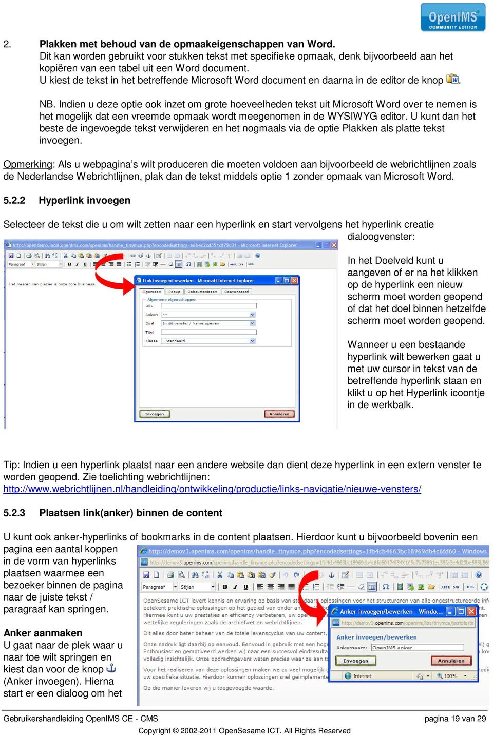 Indien u deze optie ook inzet om grote hoeveelheden tekst uit Microsoft Word over te nemen is het mogelijk dat een vreemde opmaak wordt meegenomen in de WYSIWYG editor.