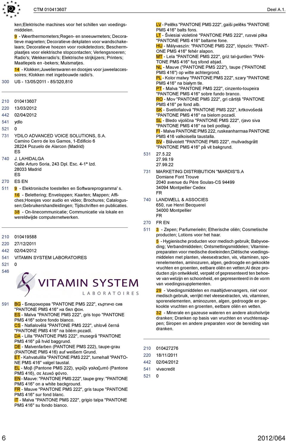 Verlengsnoeren; Radio's; Wekkerradio's; Elektrische strijkijzers; Printers; Maatlepels en -bekers; Muismatjes.