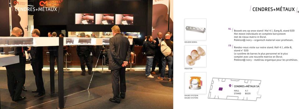 Pekkton ivory organisch material voor prothesen. Rendez-nous visite sur notre stand. Hall 4.