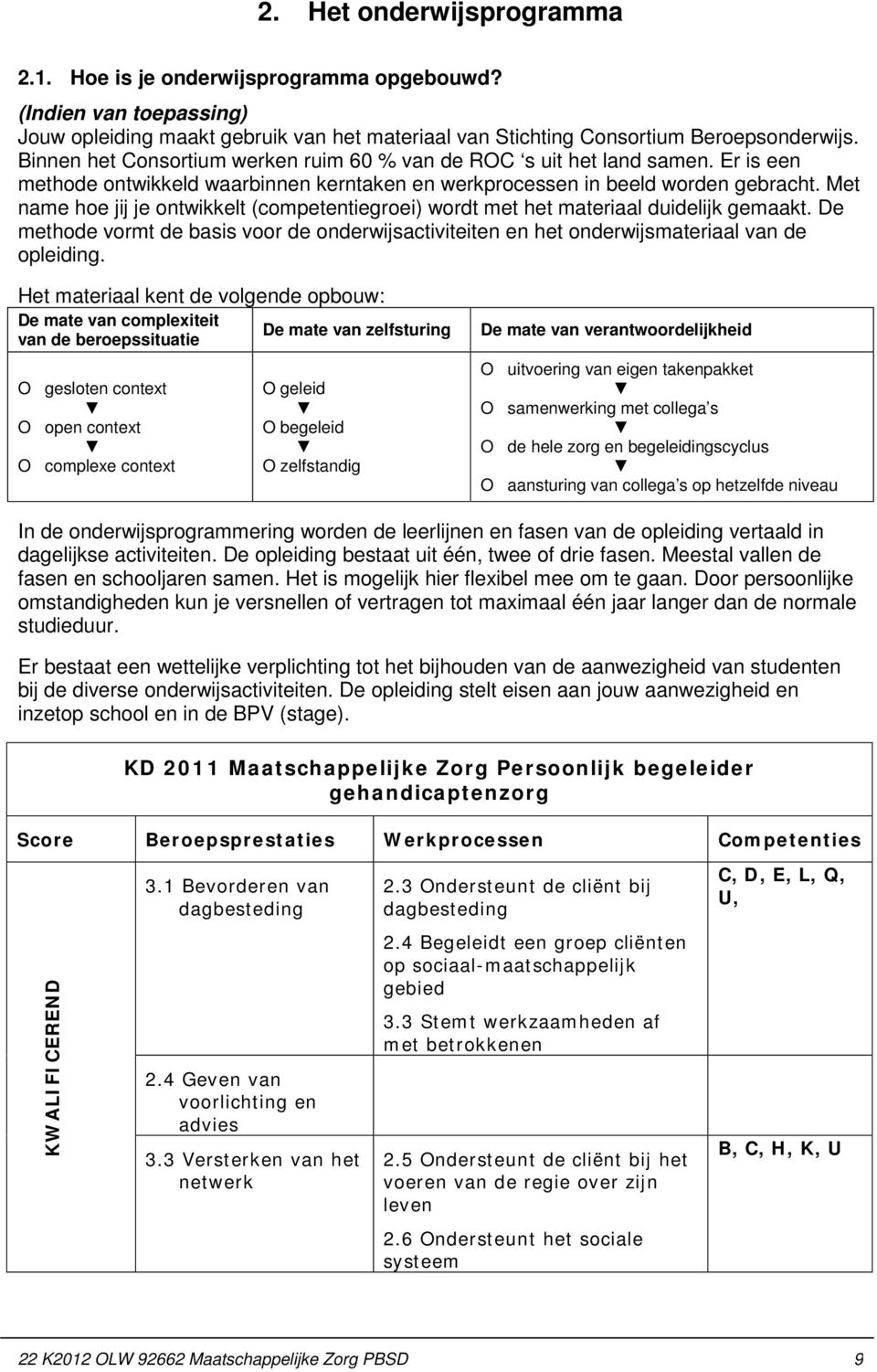 Met name hoe jij je ontwikkelt (competentiegroei) wordt met het materiaal duidelijk gemaakt. De methode vormt de basis voor de onderwijsactiviteiten en het onderwijsmateriaal van de opleiding.