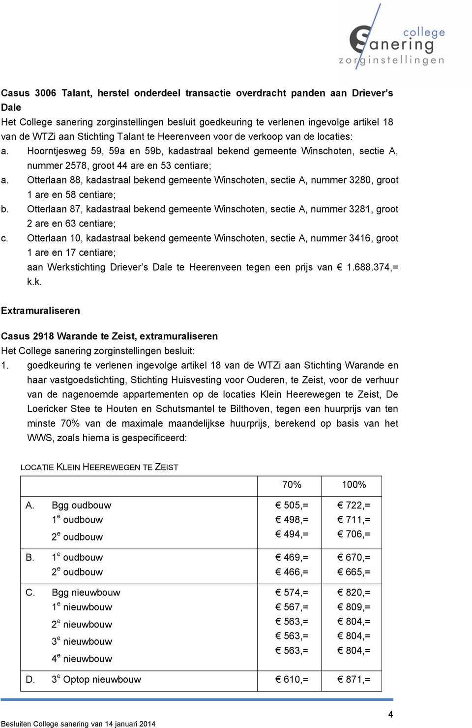 Otterlaan 88, kadastraal bekend gemeente Winschoten, sectie A, nummer 3280, groot 1 are en 58 centiare; b.