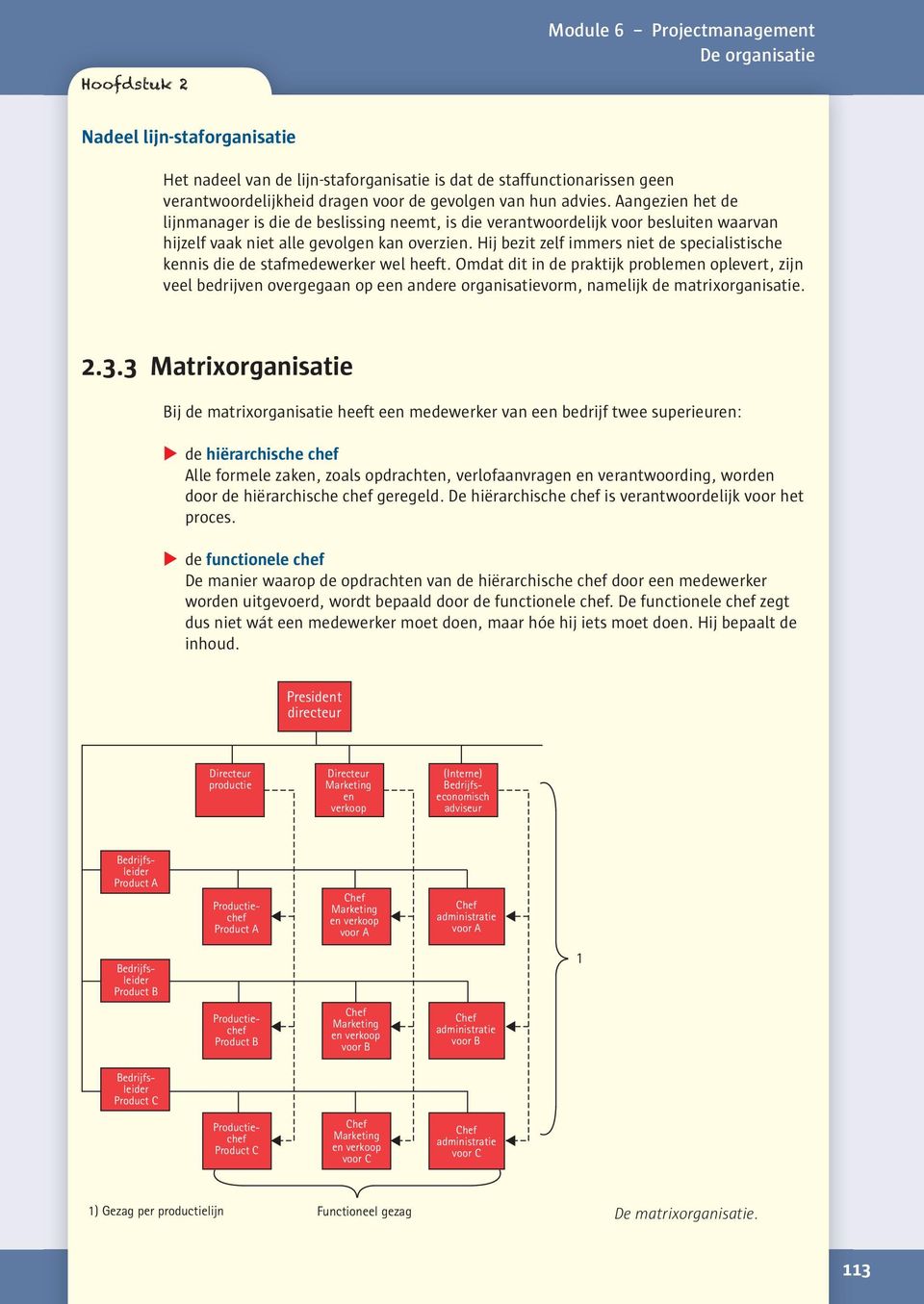 Hij bezit zelf immers niet de specialistische kennis die de stafmedewerker wel heeft.