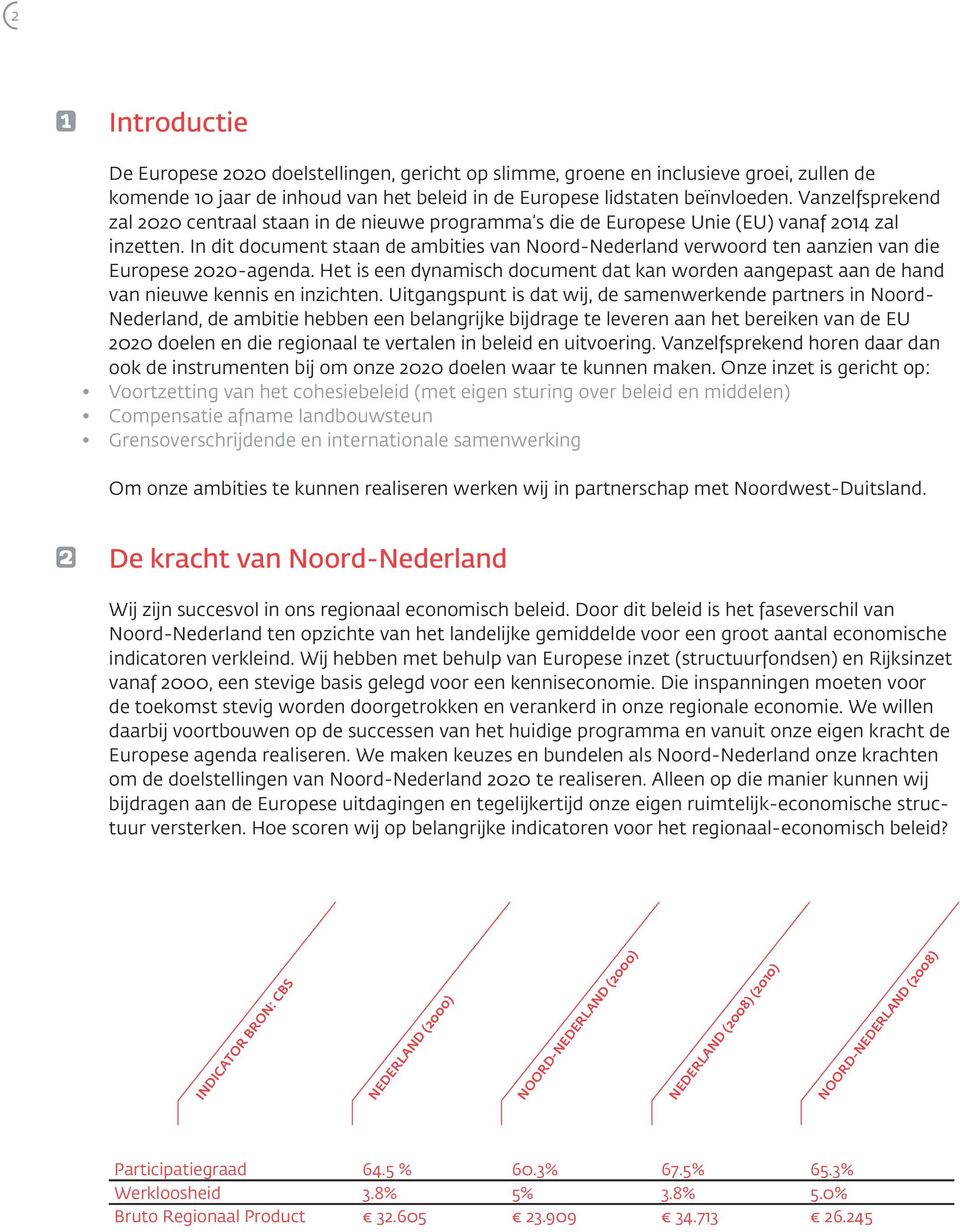 In dit document staan de ambities van Noord-Nederland verwoord ten aanzien van die Europese 2020-agenda.