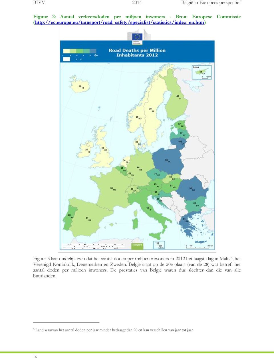 htm) Figuur 3 laat duidelijk zien dat het aantal doden per miljoen inwoners in 2012 het laagste lag in Malta 3, het Verenigd Koninkrijk,