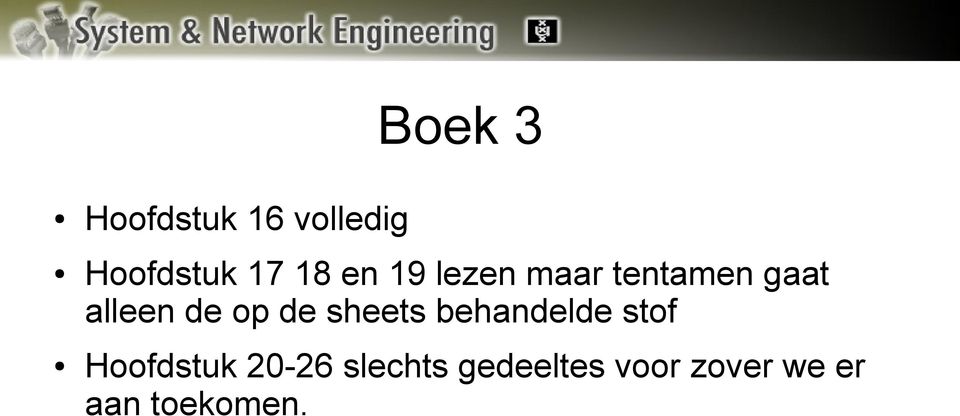 de sheets behandelde stof Hoofdstuk 20-26