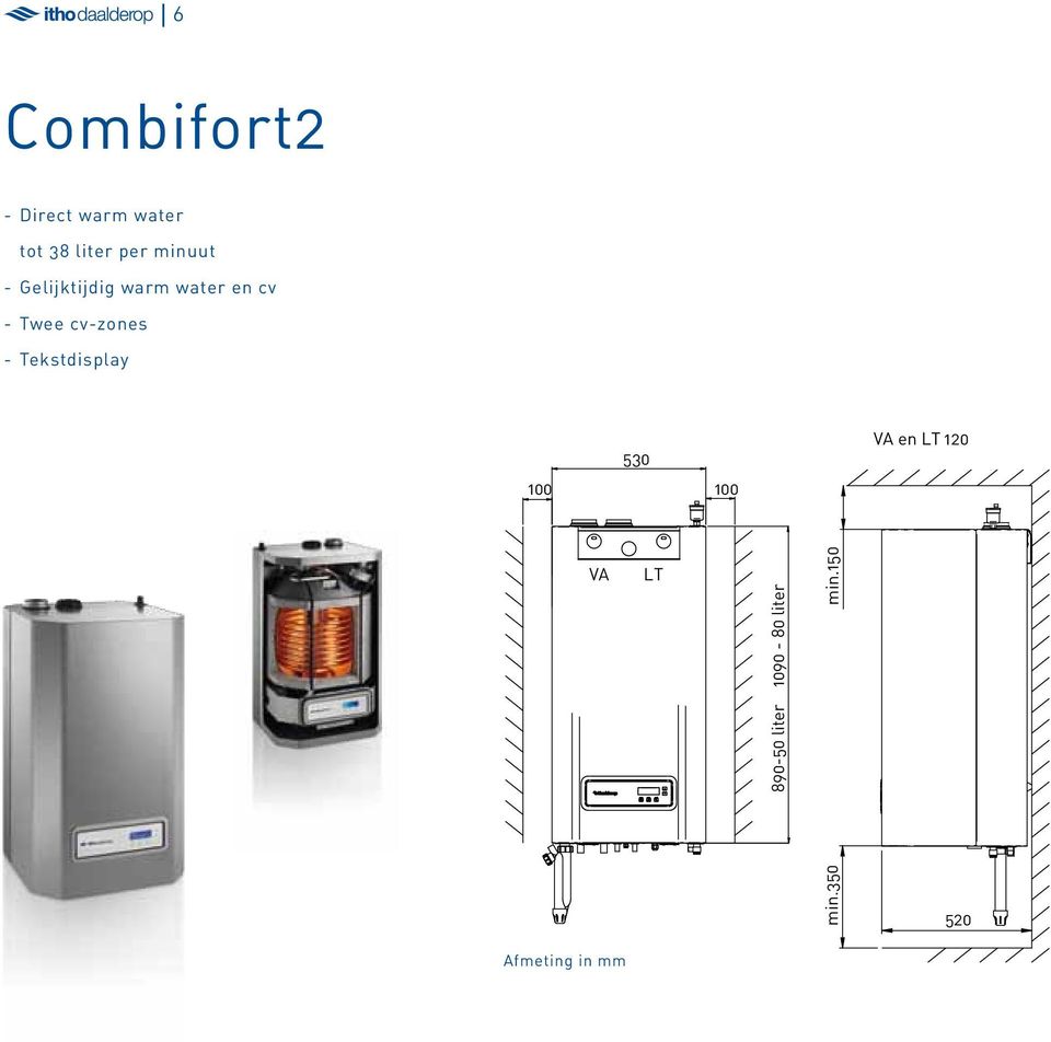 cv-zones - Tekstdisplay 530 VA en LT 120 100 100 VA