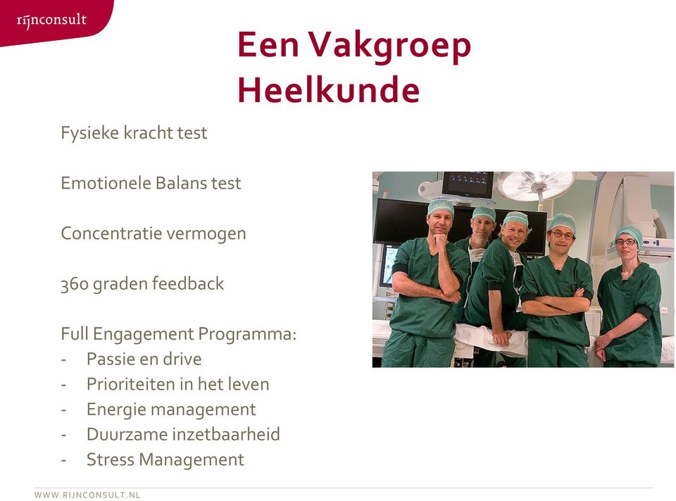 Engagement Programma: - Passie en drive - Prioriteiten in het