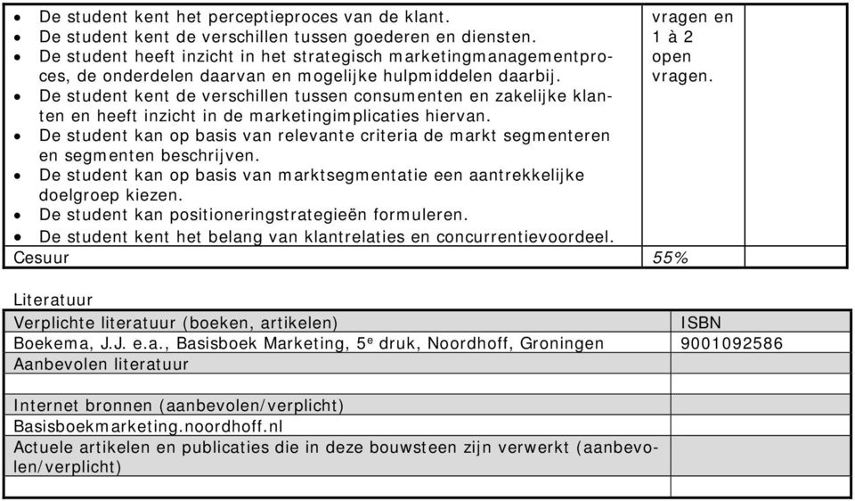 De student kent de verschillen tussen consumenten en zakelijke klanten en heeft inzicht in de marketingimplicaties hiervan.