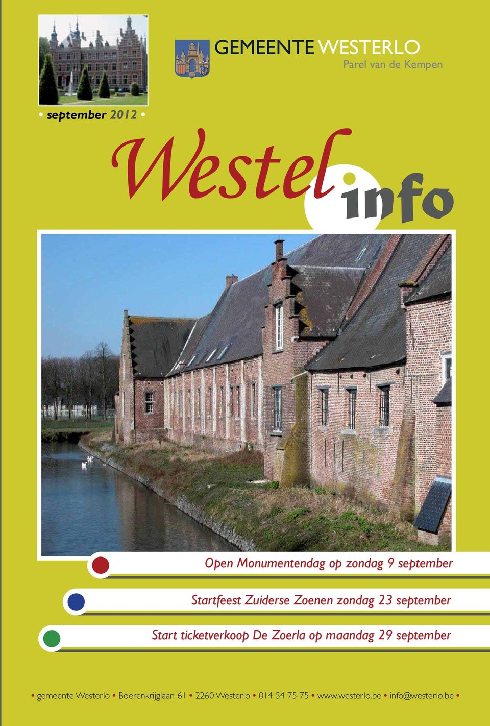 Start ticketverkoop De Zoerla op maandag 29 september gemeente Westerlo