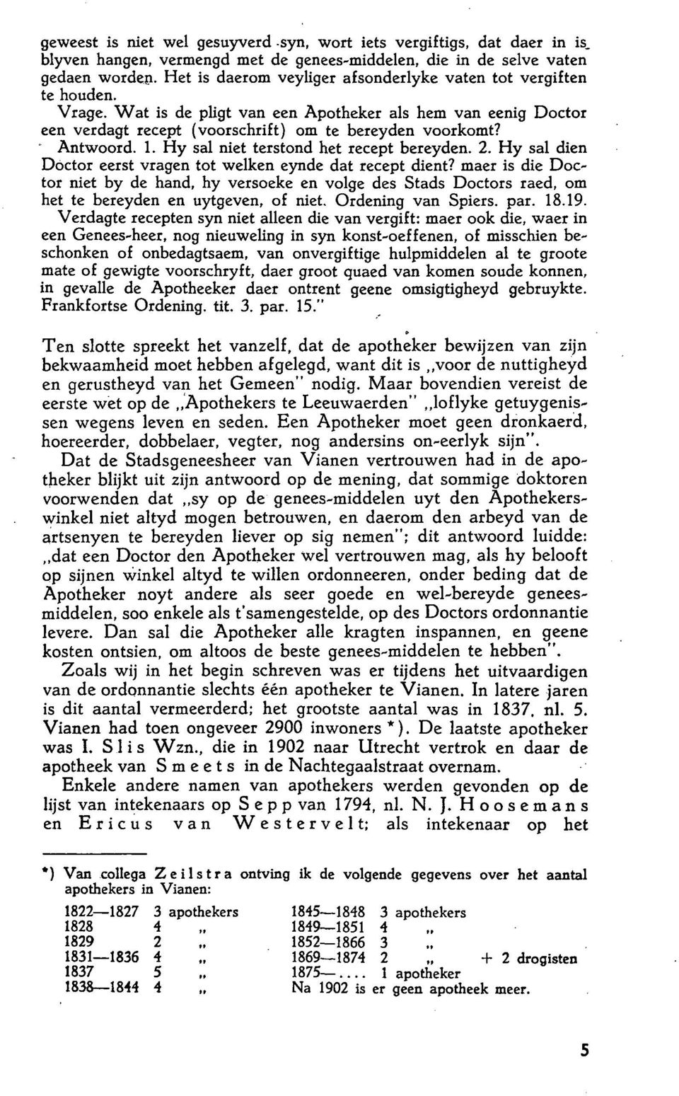 * Antwoord. 1. Hy sal niet terstond het recept bereyden. 2. Hy sal dien Doctor eerst vragen tot welken eynde dat recept dient?