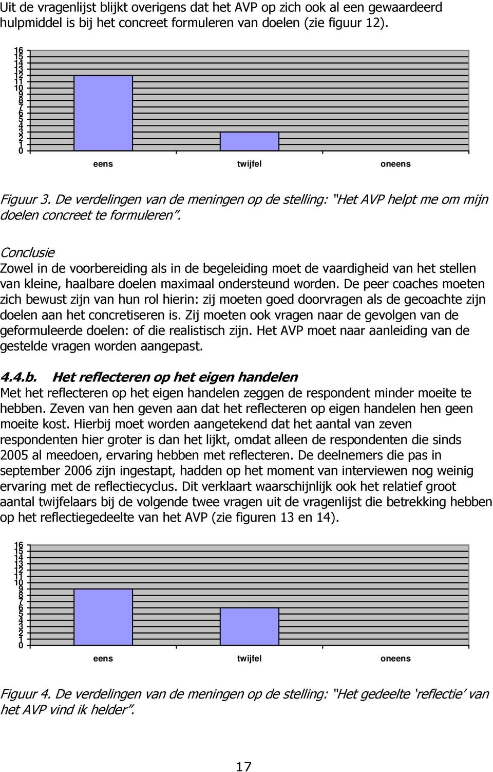 Conclusie Zowel in de voorbereiding als in de begeleiding moet de vaardigheid van het stellen van kleine, haalbare doelen maximaal ondersteund worden.