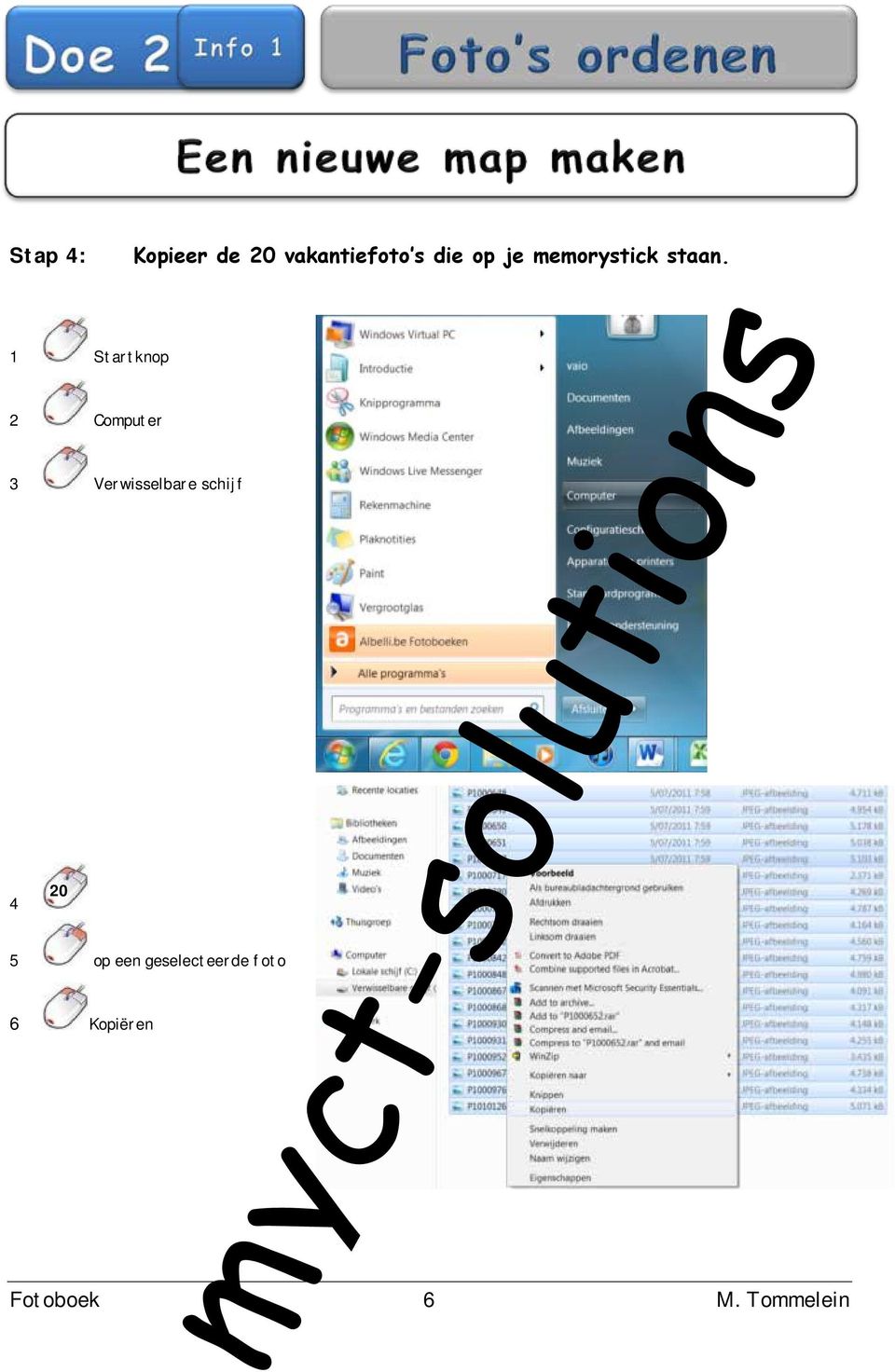 1 Startknop 2 Computer 3 Verwisselbare