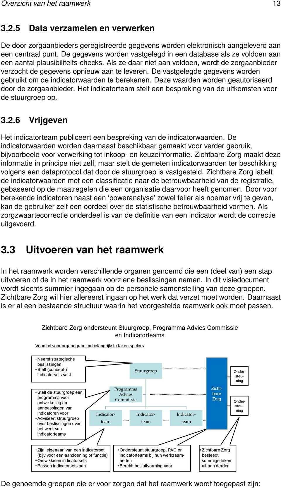 De vastgelegde gegevens worden gebruikt om de indicatorwaarden te berekenen. Deze waarden worden geautoriseerd door de zorgaanbieder.