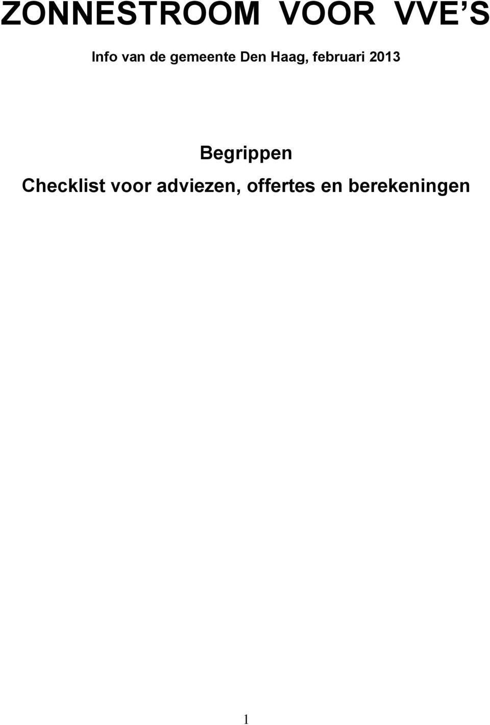 2013 Begrippen Checklist voor