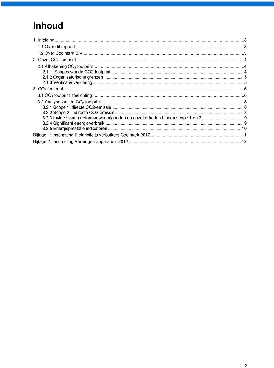 .. 8 3.2.2 Scope 2: indirecte CO2-emissie... 8 3.2.3 Invloed van meetonnauwkeurigheden en onzekerheden binnen scope 1 en 2... 9 3.2.4 Significant energieverbruik... 9 3.2.5 Energieprestatie indicatoren.