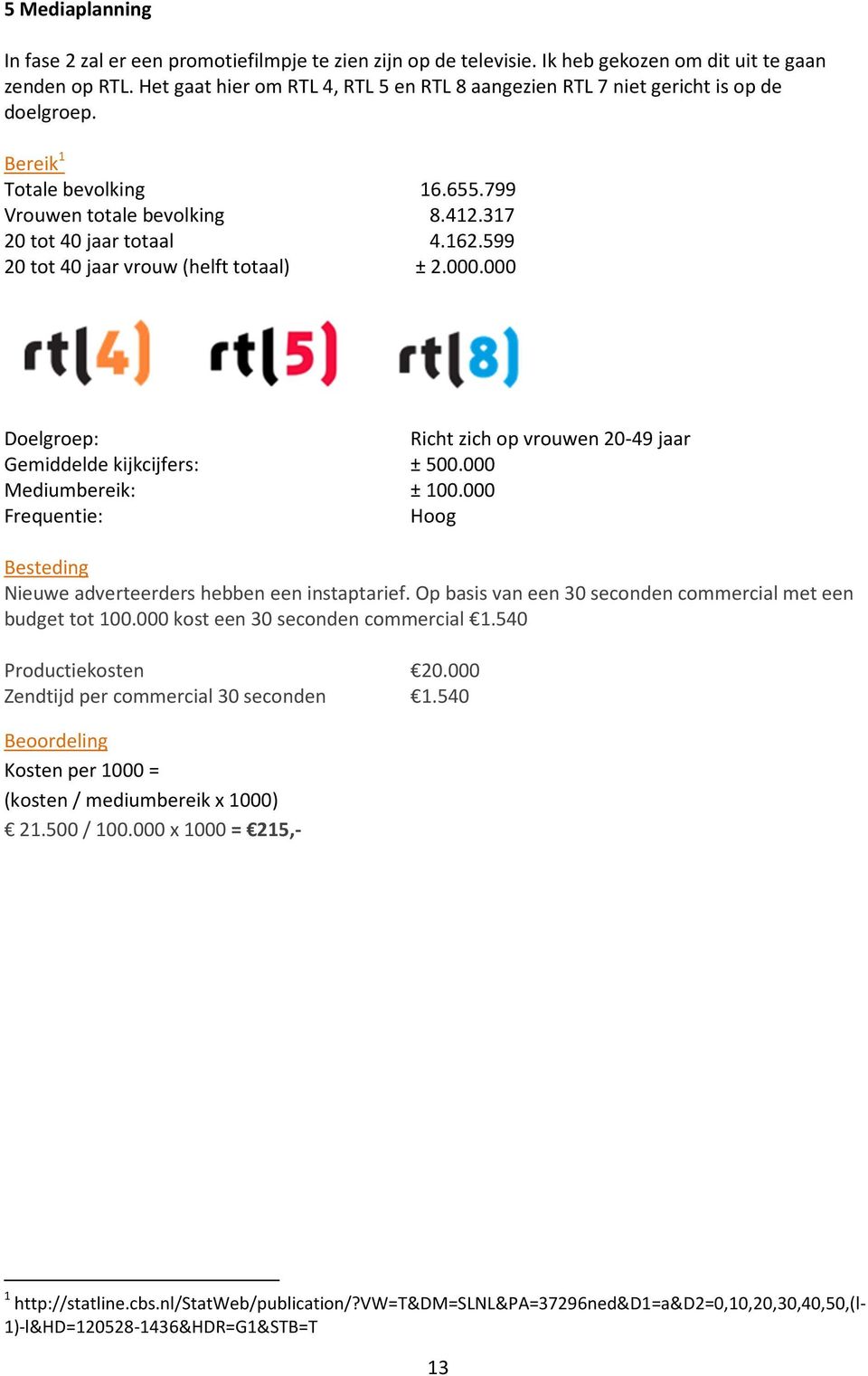 599 20 tot 40 jaar vrouw (helft totaal) ± 2.000.000 Doelgroep: Richt zich op vrouwen 20-49 jaar Gemiddelde kijkcijfers: ± 500.000 Mediumbereik: ± 100.