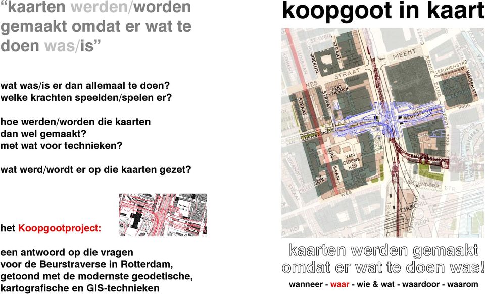 wat werd/wordt er op die kaarten gezet?