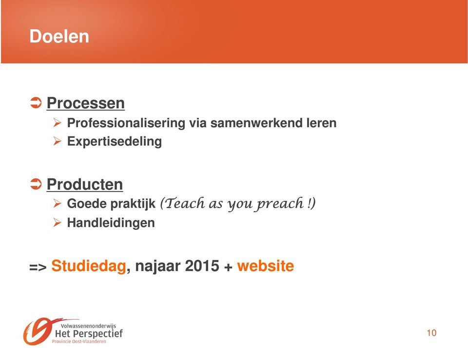 Producten Goede praktijk (Teach as you