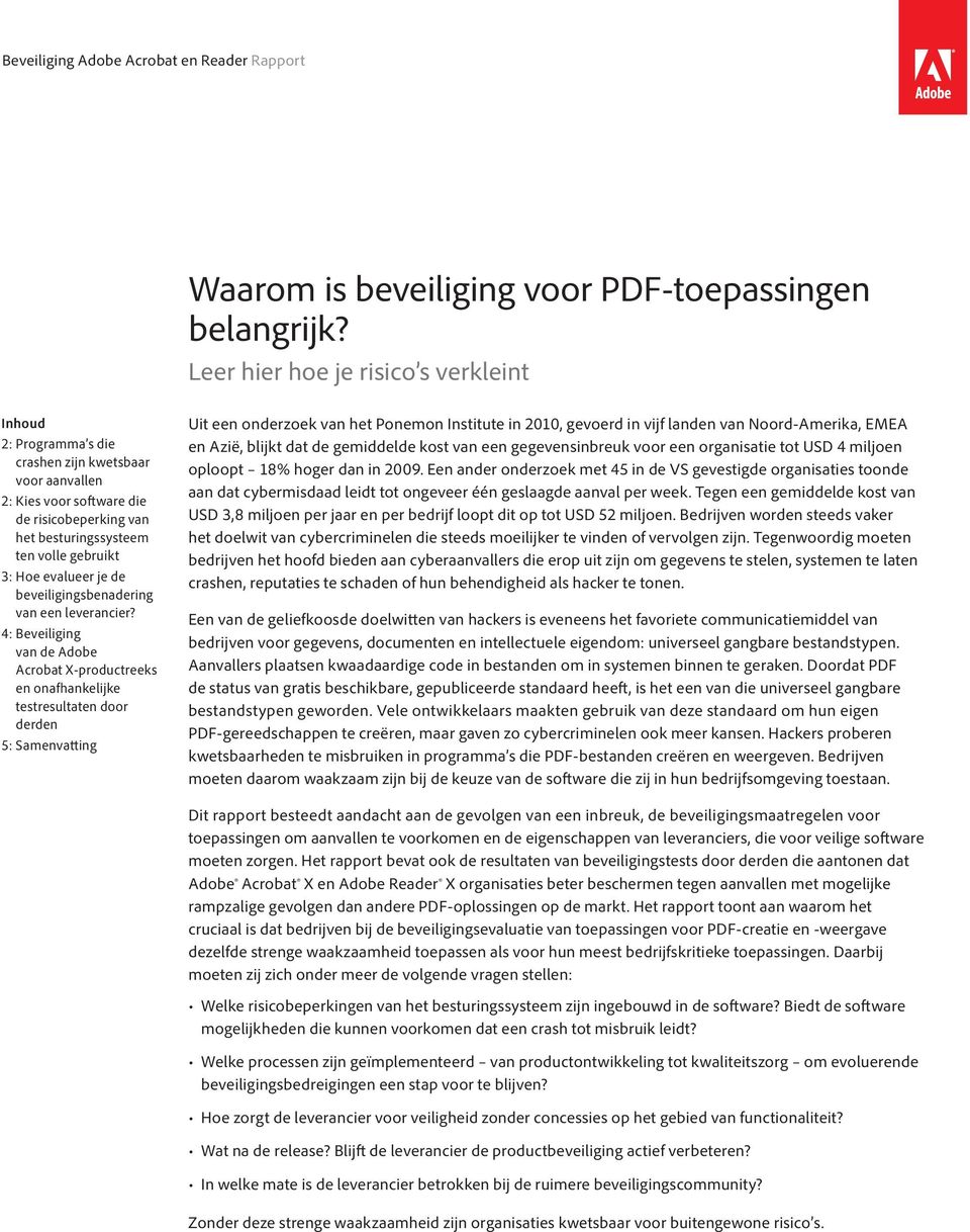 evalueer je de beveiligingsbenadering van een leverancier?