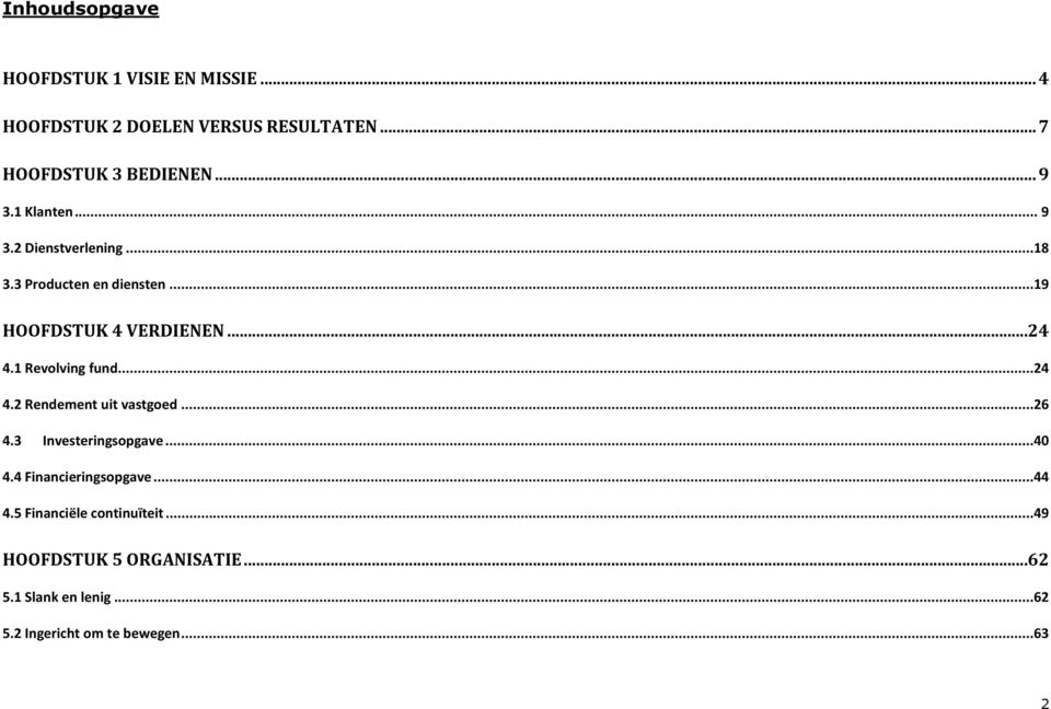 1 Revolving fund...24 4.2 Rendement uit vastgoed...26 4.3 Investeringsopgave...40 4.4 Financieringsopgave...44 4.