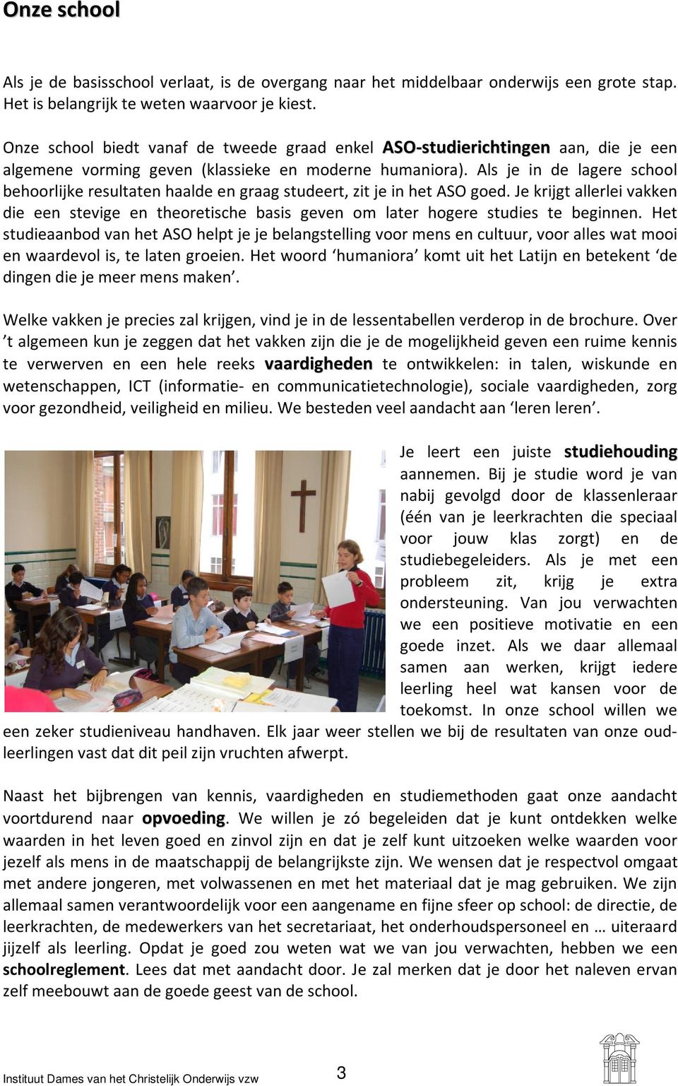 Als je in de lagere school behoorlijke resultaten haalde en graag studeert, zit je in het ASO goed.