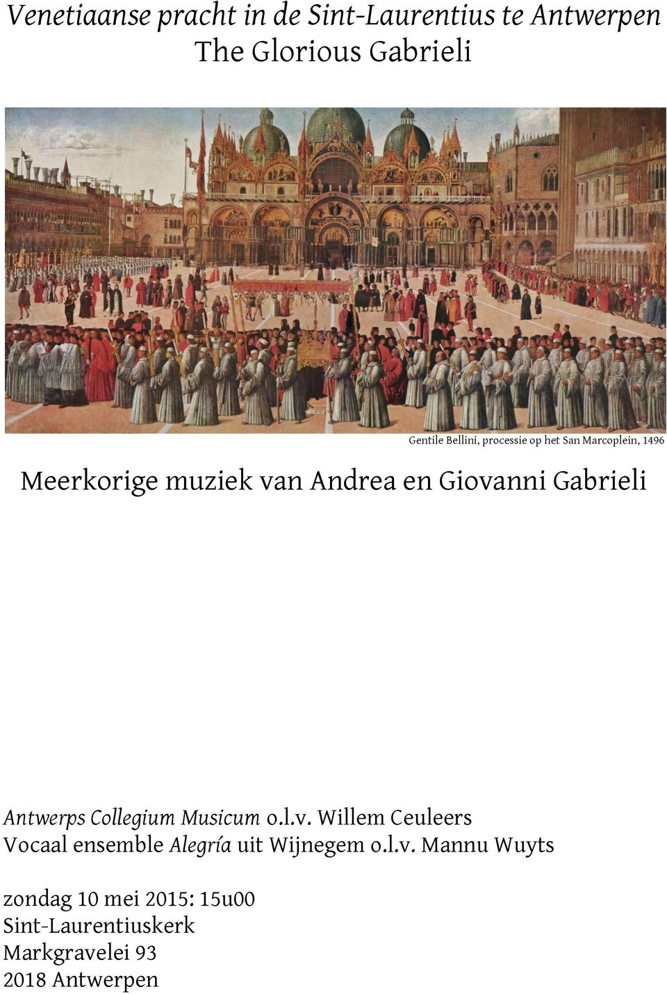 Gabrieli Antwerps Collegium Musicum o.l.v.