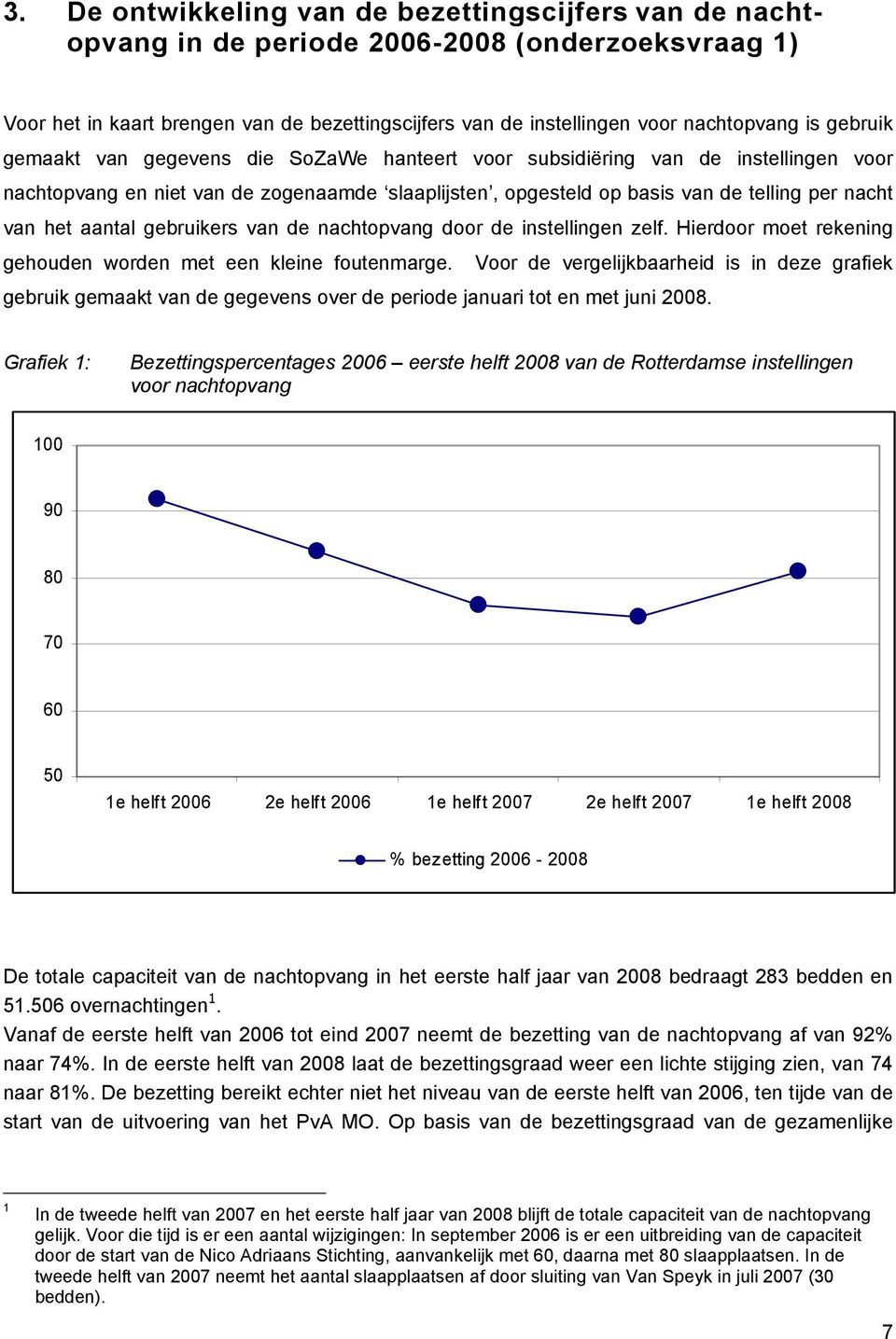 aantal gebruikers van de nachtopvang door de instellingen zelf. Hierdoor moet rekening gehouden worden met een kleine foutenmarge.