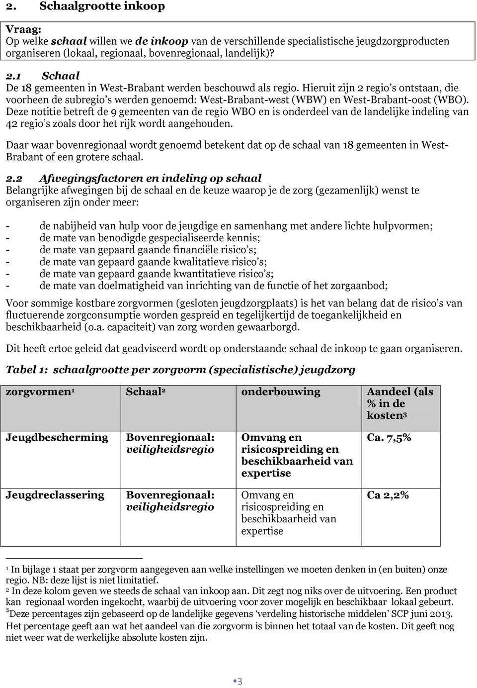 Deze notitie betreft de 9 gemeenten van de regio WBO en is onderdeel van de landelijke indeling van 42 regio s zoals door het rijk wordt aangehouden.