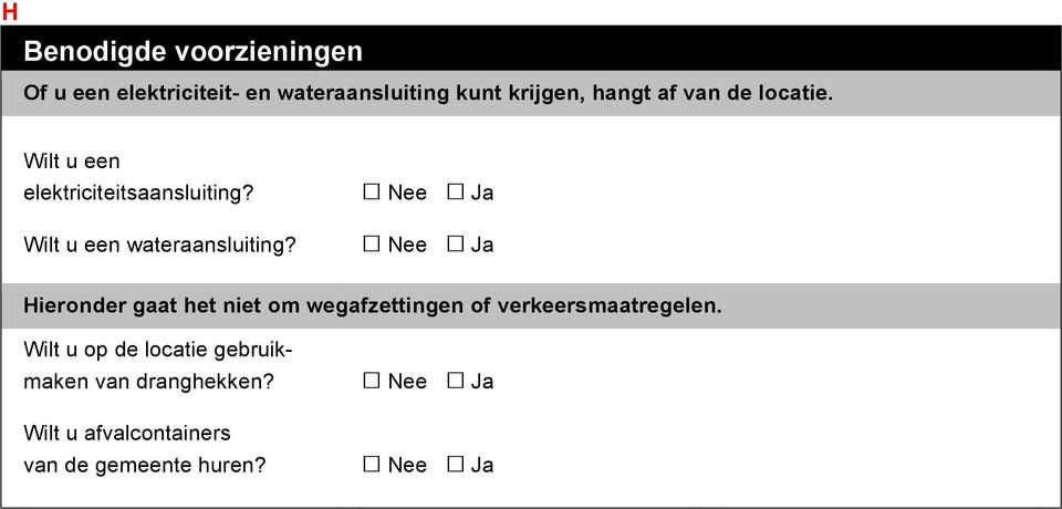 Wilt u een wateraansluiting?