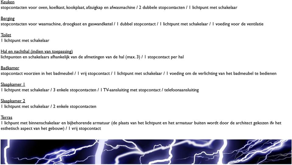 de afmetingen van de hal (max.