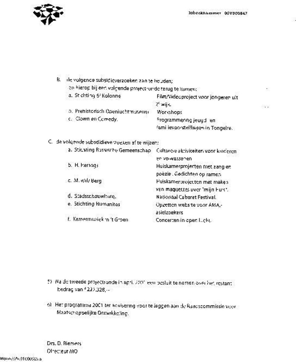 Stichting Russische Gemeenschap Culturele aktiviteiten voor kinderen en volwassenen b, H. Hertogs Huiskamerprojecten met zang en poezie. Gedichten op ramen c. M.