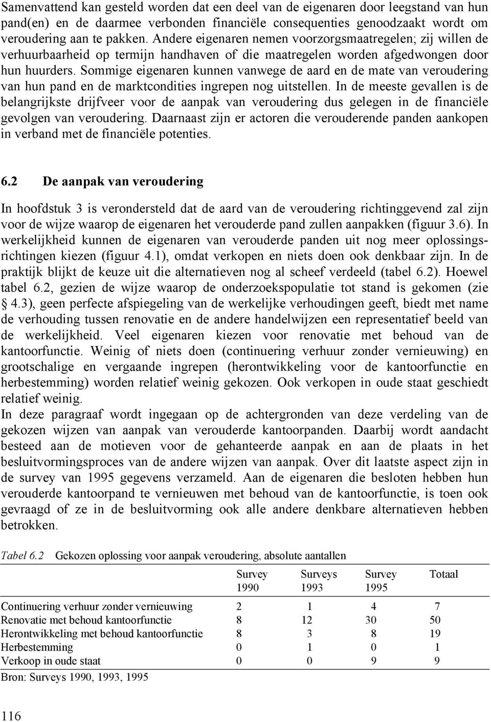 Sommige eigenaren kunnen vanwege de aard en de mate van veroudering van hun pand en de marktcondities ingrepen nog uitstellen.