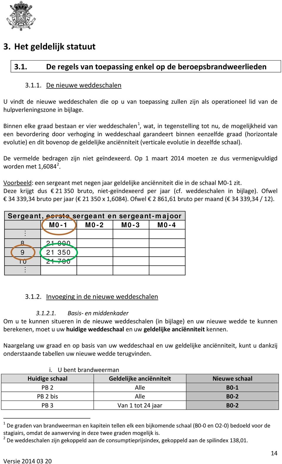 evolutie) en dit bovenop de geldelijke anciënniteit (verticale evolutie in dezelfde schaal). De vermelde bedragen zijn niet geïndexeerd.